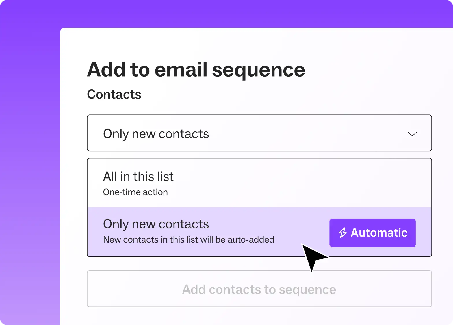 Automatic outreach that works for you 24/7